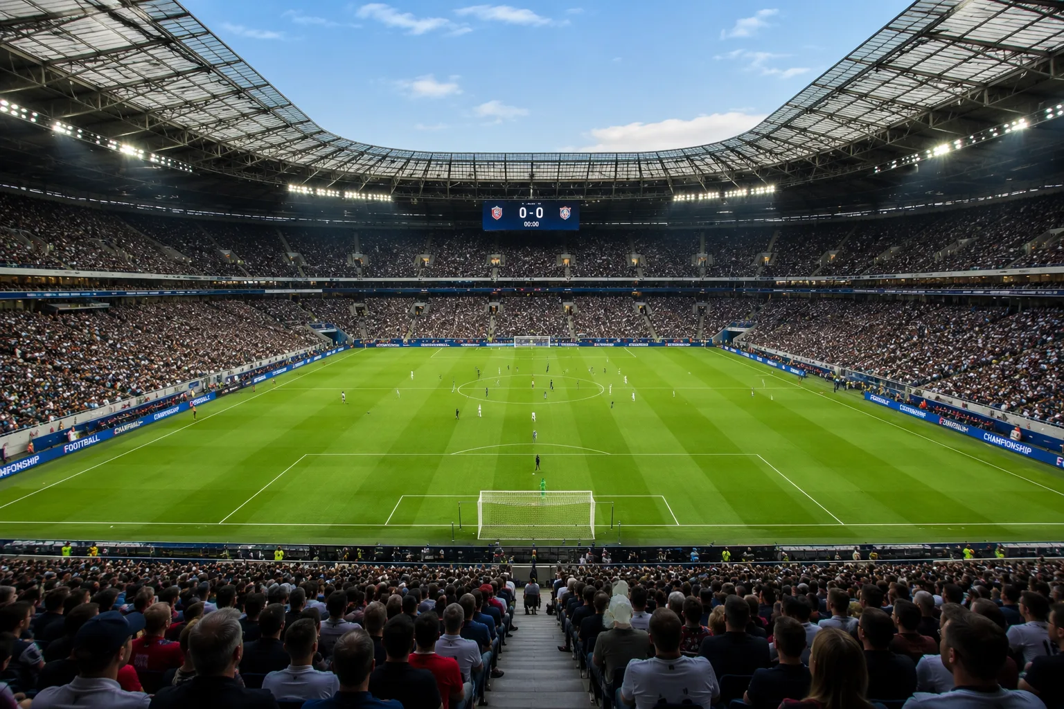 Blick in ein Fussballstadion